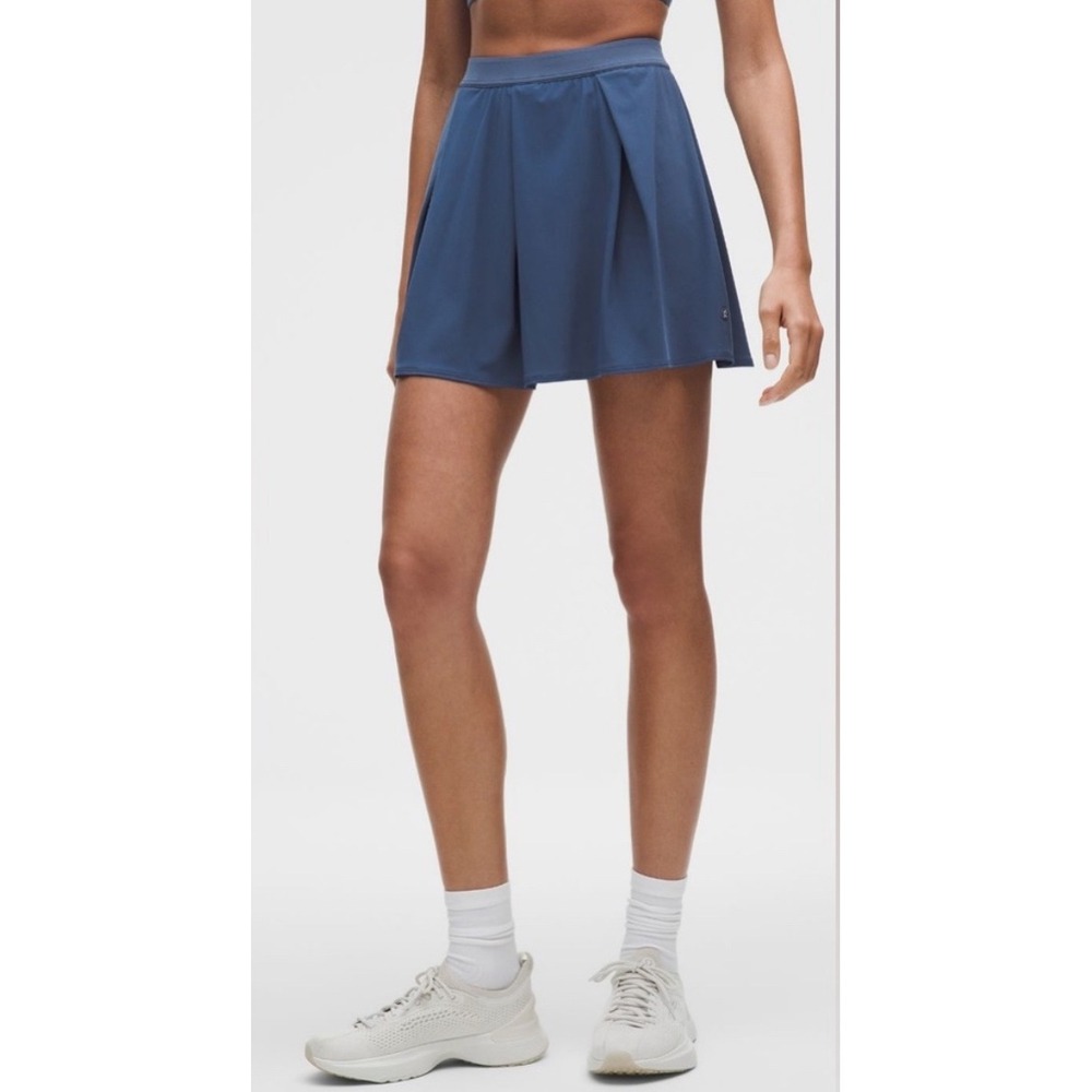 Lululemon Angled-Pleat High-Rise Tennis Skirt Belgian Blue XS